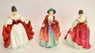 Collection of three Royal Doulton figurines including Margaret (3)