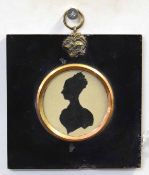19th century English School portrait miniature, Head and shoulders of a gent, 8 x 6cms, together