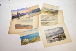 Samuel Lucas Jnr (1840-1919), group of seven watercolours, various titled views including
