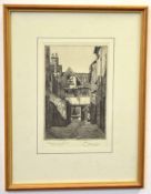 Henry James Starling, signed in pencil to margin, black and white etching, "Rackham's Court,