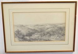 Indistinctly monogrammed B, pencil drawing inscribed "Upper Sheringham 1831", 25 x 43cms