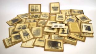 Set of forty Victorian Statesmen samples of furniture backed on card