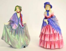 Two Royal Doulton figurines, Victorian lady and Sweet Ann