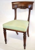 19th century mahogany bar back dining chair