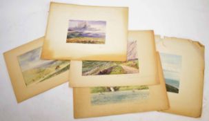 Samuel Lucas Jnr (1840-1919), group of five watercolours, various titled landscapes, assorted sizes,