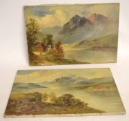 Frederick E Jamieson, signed pair of oils on canvas, "Loch Foyle head, Argyllshire" and "Loch