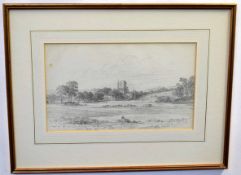 Indistinctly monogrammed B, pencil drawing inscribed "Part of Kirkshall Abbey, Sept 1853", 19 x