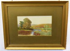 Howorth, signed and dated 98, watercolour, River landscape, 16 x 26cms