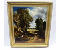 After John Constable, oil on canvas, The Cornfield, 75 x 62cms