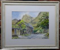 E GRIEG HALL (20TH CENTURY) "Langdale, September 1969" watercolour, signed lower left 26 x 36cms