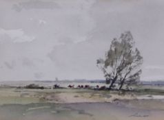 STANLEY ORCHART (1920-2005) "Near Yarmouth, Norfolk" watercolour, signed lower right 17 x 23cms