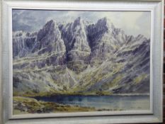 E GRIEG HALL (20TH CENTURY) "Beinn Eigheigh" watercolour, signed lower right 54 x 75cms