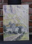 E GRIEG HALL (20TH CENTURY) "Duddon Valley, July 1973" watercolour, signed lower right 26 x 36cms