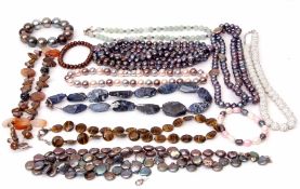 Box of costume bead necklaces