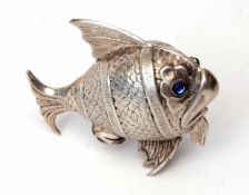 Early 20th century Continental novelty pepper caster modelled in the form of a tropical fish with