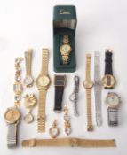 Mixed Lot: 14 various modern wrist watches including Gucci, Limit, Pulsar and Avia (conditions