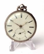Second quarter of 19th century silver cased open face lever watch, Juler - N Walsham, 64802, the