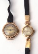 Mixed Lot: 18ct gold ladies wrist watch, Rolex, the 17 jewel movement to a signed and silvered