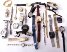Mixed Lot: 24 various and mostly modern wrist watches including Sekonda, Seiko, Gucci, Citizen