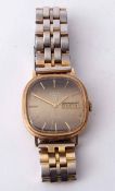 Third quarter of the 20th century 9ct gold automatic centre seconds calendar wrist watch, Rotary,