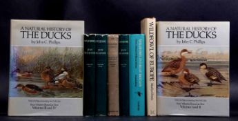 JOHN C PHILLIPS: A NATURAL HISTORY OF THE DUCKS, New York, Dover Publications, 1986, 4 volumes in