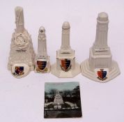 Group of Goss wares with heraldic devices for Great Yarmouth including a postcard of the Caister