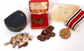 Mixed Lot: Police Special Constabulary medal, ERII to Thomas Purdy in box of issue, together with