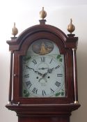 Mid-19th century mahogany cased 8-day longcase clock, J Payne - Maldon, the arched hood with