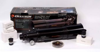 Modern boxed Celestron 102mm wide view spotting scope contained in its original box of issue