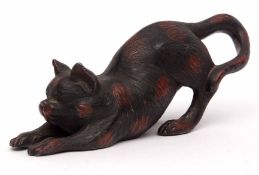 Metal model of a cat, bronze effect