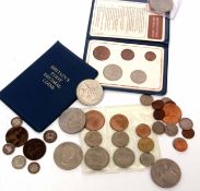 Mixed Lot: Five various modern UK crowns, three various decimal and pre-decimal sets and assorted