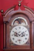 Early 19th century oak and mahogany cross-banded 8-day longcase clock, Pattison - Halifax, the