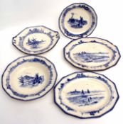 Group of Royal Doulton Norfolk ware dishes and plates decorated with typical designs (qty)