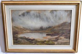 John Smart RSA RSW, watercolour, signed and dated 1873 lower left, "Mist in the Glen", 46 x 74cms