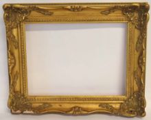 Victorian gilt gesso picture frame, 22 x 31cms together with one other (a/f) (2)