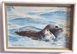 Hubert Pepper, signed watercolour, Seal, 16 x 23cms