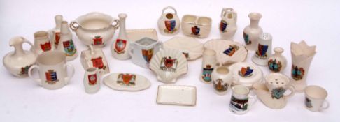 Fifty four pieces of Goss and other heraldic china
