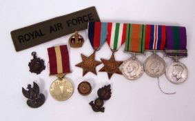 WWII and later group of five including 39-45 and Italy Stars, Defence Medal, War Medal and GSM