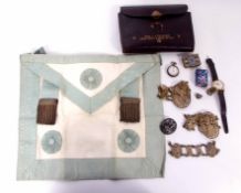 Mixed Lot: leather wallet with gilt tooling to Bro J A Thompson, Beneventa Lodge No 282380