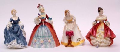 Collection of four Bunnikins figures including Southern Belle HN2229