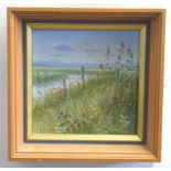 Peter J, signed group of four oils on board, Suffolk and Norfolk landscapes, assorted sizes, (4)