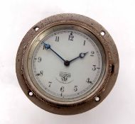 Mid-20th century chrome plated dashboard timepiece, Smith's, P-259 888, the black finished case with