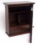 Small wooden pipe smoker's cabinet