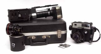 Mixed Lot: Konika "Koni-Omega Rapid" camera with fitted standard lens together with a cased