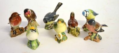 Collection of Beswick birds including Robin, Chaffinch, Greenfinch and others (8)