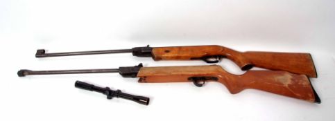 Mixed Lot: two various air rifles including a Spanish model, both with folding barrels, together