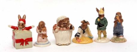 Group of Beswick Bunnikins figures including Mrs Tiggywinkle, Mothers Day Bunnikins, Sailor