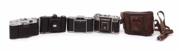 Mixed Lot: four various mid-20th century folding cameras including Voigtlander - Vito IIa, Baldina