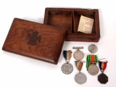 WWII pair comprising Defence Medal and War Medal together with issue certificate and fitted box of