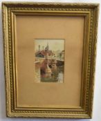H Arthur Webb, signed and dated 1912, pair of watercolours, Norwich views, 18 x 12cms (2)